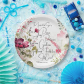 聖霊の実 ピンクの花 ペーパープレート (パーティー)