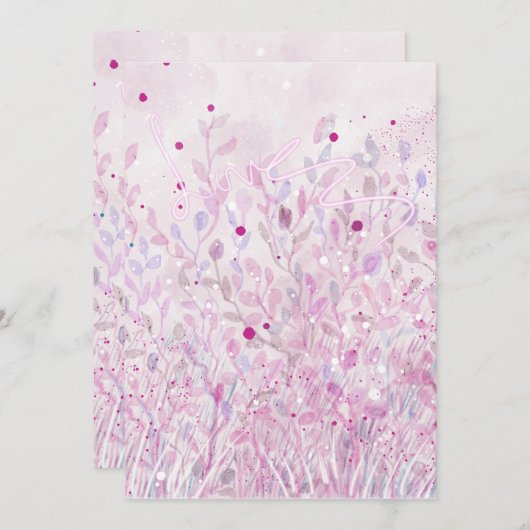 聖霊の実 愛のステーショナリーカード 招待状 (正面/裏面)