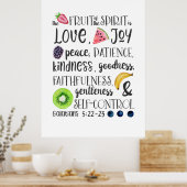 聖霊の実、聖書の詩句 アクリルプリント ポスター (キッチン)