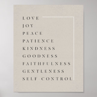 聖霊の果実 – ガラテヤ5:22-23聖書 ポスター