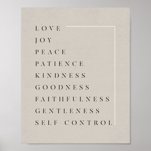 聖霊の果実 – ガラテヤ5:22-23聖書 ポスター (正面)