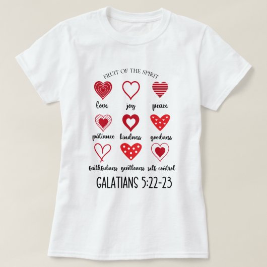 聖霊の果実,愛,喜び,平和2024 Tシャツ (デザイン正面)