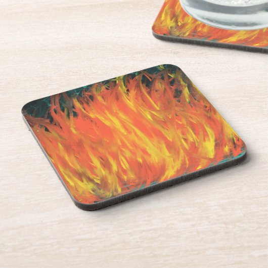 聖霊の火キリスト教預言崇拝アート コースター (左側)