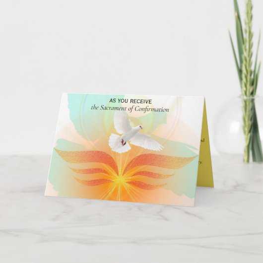 聖霊の聖餐式の編集可能 カード (正面)