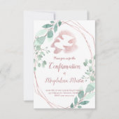 聖霊の葉のフレームの確認 招待状 (正面)