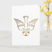 聖霊の象徴の黄金の降下 カード (黄色い花)