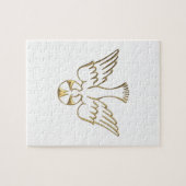 聖霊の象徴の黄金の降下 ジグソーパズル (横)