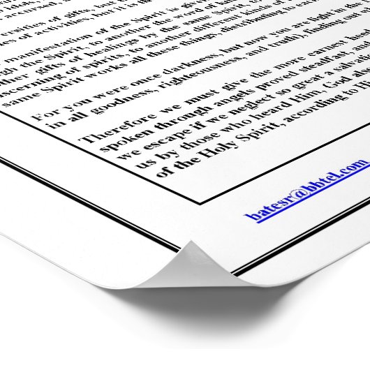 聖霊の賜物 ポスター (角)