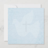 聖霊の鳩と十字架 青 招待状 (裏面)