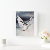 聖霊の鳩の宗教的確認と平和 スクエア壁時計 (ホーム)
