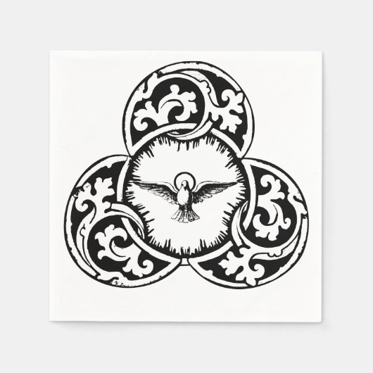 聖霊の鳩 キリスト教のシンボル スタンダードカクテルナプキン (正面)