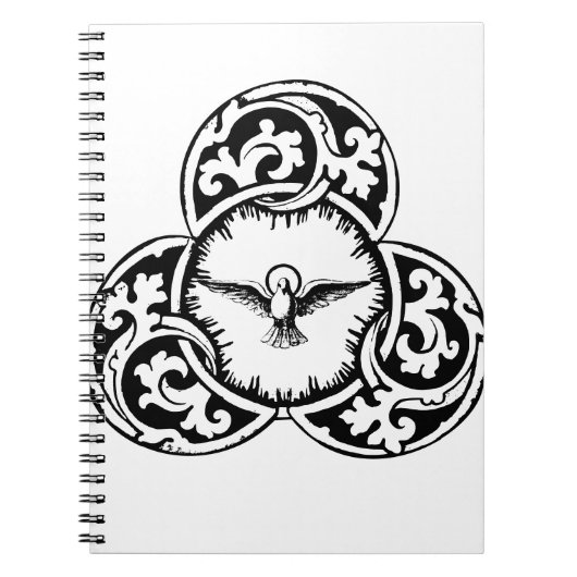 聖霊の鳩 キリスト教のシンボル ノートブック (正面)