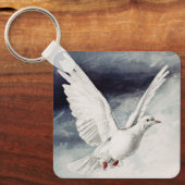 聖霊の鳩 確認と平和の宗教的なシンボル キーホルダー (正面)