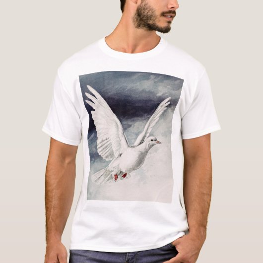 聖霊の鳩 確認と平和の宗教的なシンボル Tシャツ (正面)