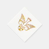 聖霊の黄金の3-Dルック降下 スタンダードカクテルナプキン (角)