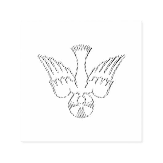 聖霊の黄金の3-Dルック降下 セルフインキングスタンプ (デザイン)