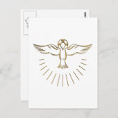 聖霊の黄金の"3D"上昇 ポストカード (正面/裏面)