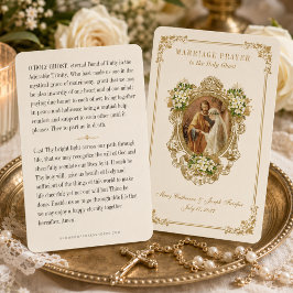 聖霊へのカトリックの結婚祈願のウェディングカード プレイスカード