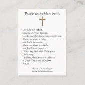 聖霊への祈りの言葉賛美ヴァージン聖札 名刺 (裏面)