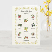 聖霊ガラテヤの聖書の詩の果実 カード (黄色い花)