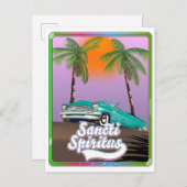 聖霊キューバ旅行ポスター。 インビテーションポストカード (正面/裏面)