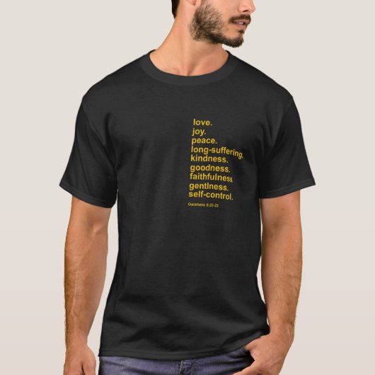 聖霊クリスチャン聖書聖句の果実Tee Chr Tシャツ (正面)