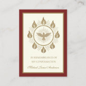 聖霊サクラメント確認聖カード –  エンクロージャーカード (正面)