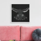 聖霊ドーブデザイン漫画スタイルNo.1ブラック キャンバスプリント (インサイチュ (リビング))