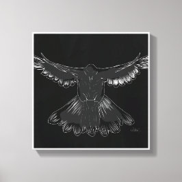 聖霊ドーブデザイン漫画スタイルNo.1ブラック キャンバスプリント