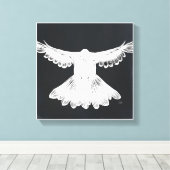 聖霊ドーブデザイン漫画スタイルNo. 2ブラック キャンバスプリント (インサイチュ (ウッドフロア))