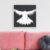 聖霊ドーブデザイン漫画スタイルNo. 2ブラック キャンバスプリント (インサイチュ (リビング))