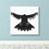 聖霊ドーブデザイン漫画スタイルNo. 3ブラック キャンバスプリント (インサイチュ (ウッドフロア))