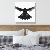 聖霊ドーブデザイン漫画スタイルNo. 3ブラック キャンバスプリント (インサイチュ (寝室))