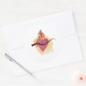 聖霊ハートステッカーbyカトリック毎日 ラウンドシール (封筒)