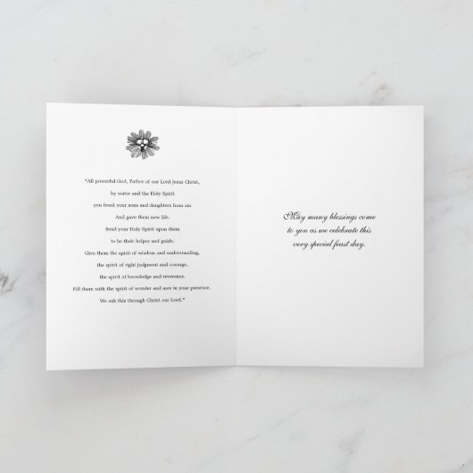 聖霊ペンテコステヴァージンメアリー宗教的 カード (内部)