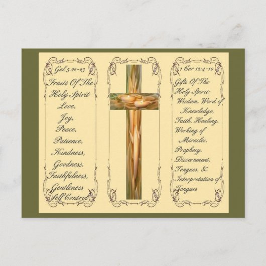 聖霊ポストカードの果実とギフト ポストカード (正面)