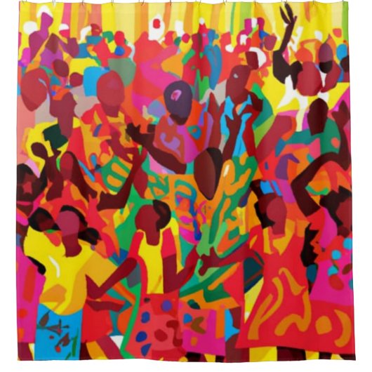 聖霊感じを喜ぶ シャワーカーテン (正面)