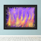 聖霊火キリスト教預言的抽象芸術芸術 キャンバスプリント (インサイチュ (ウッドフロア))