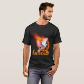 聖霊降臨祭の鳩 炎の炎 聖霊 カトリック Tシャツ (正面フル)