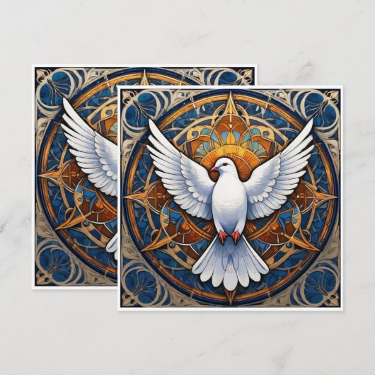 聖霊(鳩) 1 サンキューカード (正面/裏面)