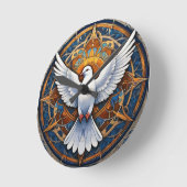 聖霊（鳩） 1 ラウンド壁時計 (傾斜)