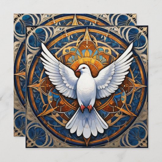 聖霊（鳩） 1 招待状 (正面/裏面)