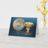 聖餐のコップ、プレートおよびFistulae カード (黄色い花)