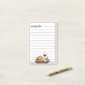 聖餐のパンと葡萄酒 戦いのための祈り ポストイット (デスク上)