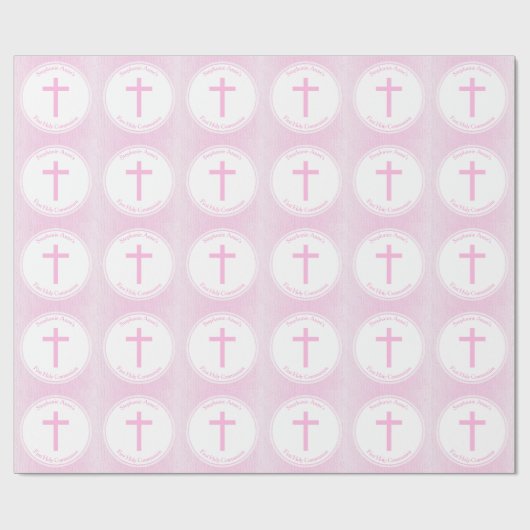 聖餐のピンクの水彩画 ラッピングペーパー (フラット)