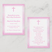 聖餐のピンクの水彩画 名刺 (正面/裏面)