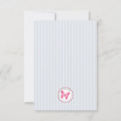 聖餐の青いつる植物は縞で飾り、 サンキューカード (裏面)