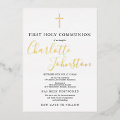 聖餐式が先日延期される 箔招待状 (正面)