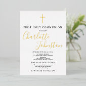 聖餐式が先日延期される 箔招待状 (立ち正面)