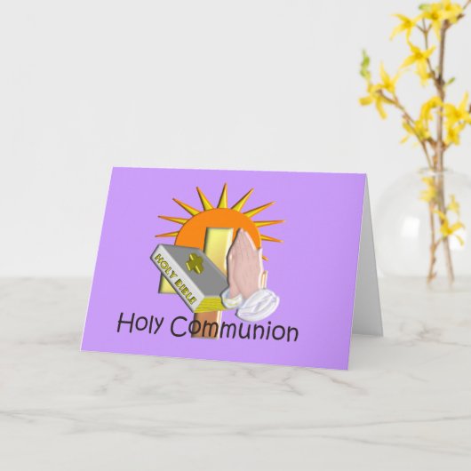 聖餐式で初めてのお子様への贈り物 カード (黄色い花)